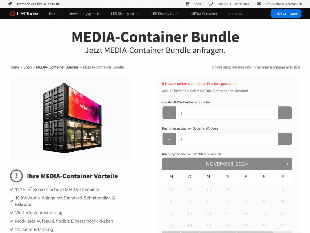 LEDbow-Germany.de MEDIA-Container Shop